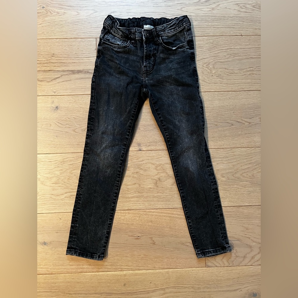 Zara Boys black wash skinny jeans size 9